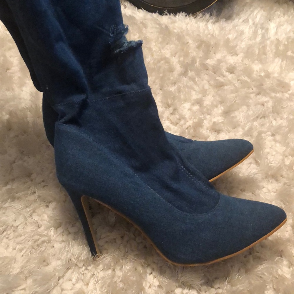 Denim Over the knee boots